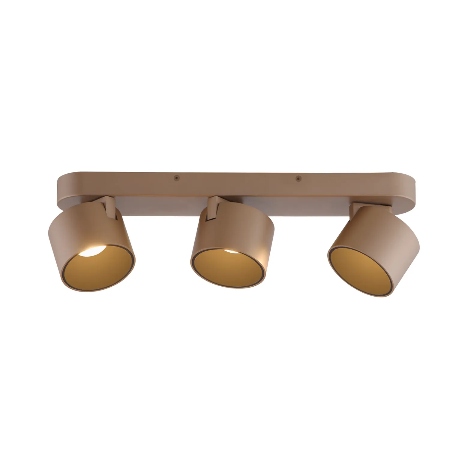 LED-kattospotti PURE Cup, pronssinvärinen, 56 cm, metallia, 3-lamppuinen