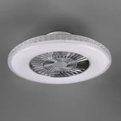 LED-kattotuuletin Harstad, kristallikehys