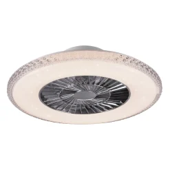 LED-kattotuuletin Harstad, kristallikehys