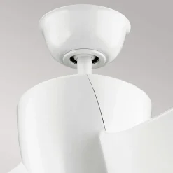 LED-kattotuuletin Phree 56, kolmilapainen, valkoinen