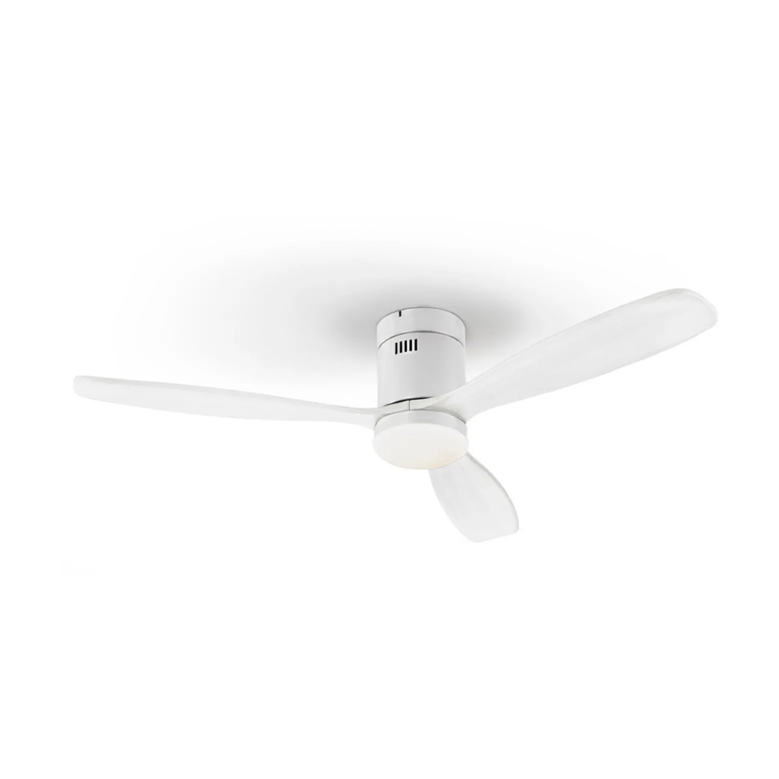 LED-kattotuuletin Siroco, valkoinen, Ø 132 cm, hiljainen, CCT