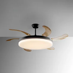 LED-kattotuuletin Vento musta/pronssi/savunvärinen Ø 150, hiljainen