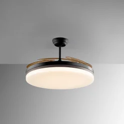 LED-kattotuuletin Vento musta/pronssi/savunvärinen Ø 150, hiljainen