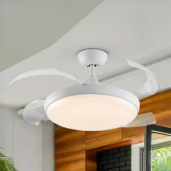 LED-kattotuuletin Venturi valkoinen/kirkas DC, Ø 106 cm hiljainen