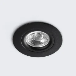 LED-kattouppovalaisin DL6809, pyöreä, musta
