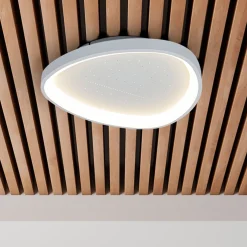 LED-kattovalaisin Argesa, Ø 42 cm, valkoinen, CCT, kaukosäädin