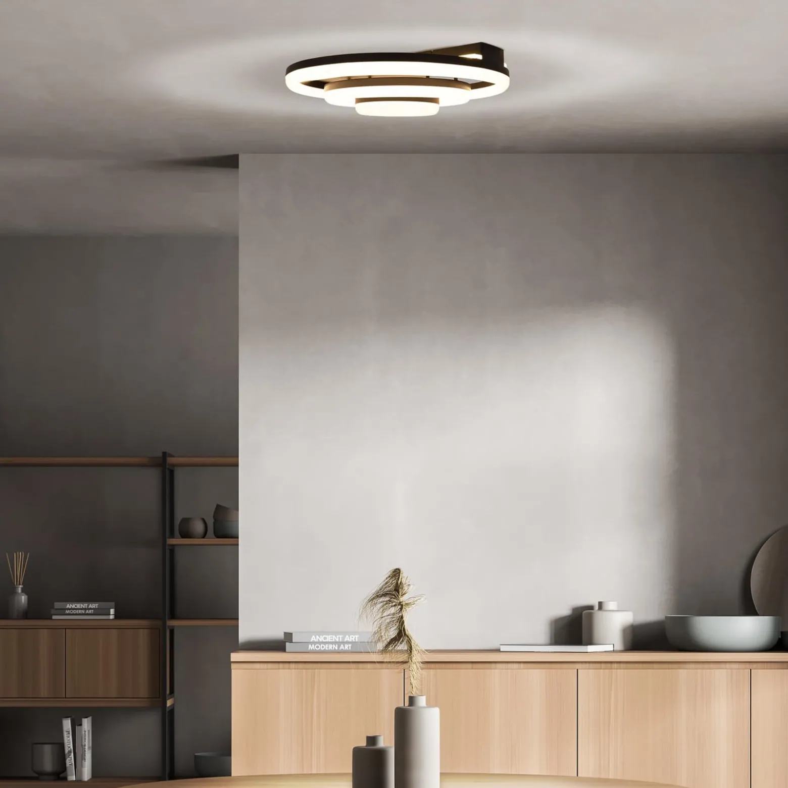 LED-kattovalaisin CCT, kolme rengasta, kaukosäädin