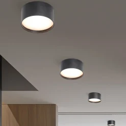 LED-kattovalaisin CMD 9092, Ø 12 cm, antrasiitti, IP44, metallia