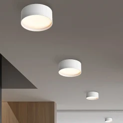 LED-kattovalaisin CMD 9093, Ø 12 cm, valkoinen, IP44, metallia