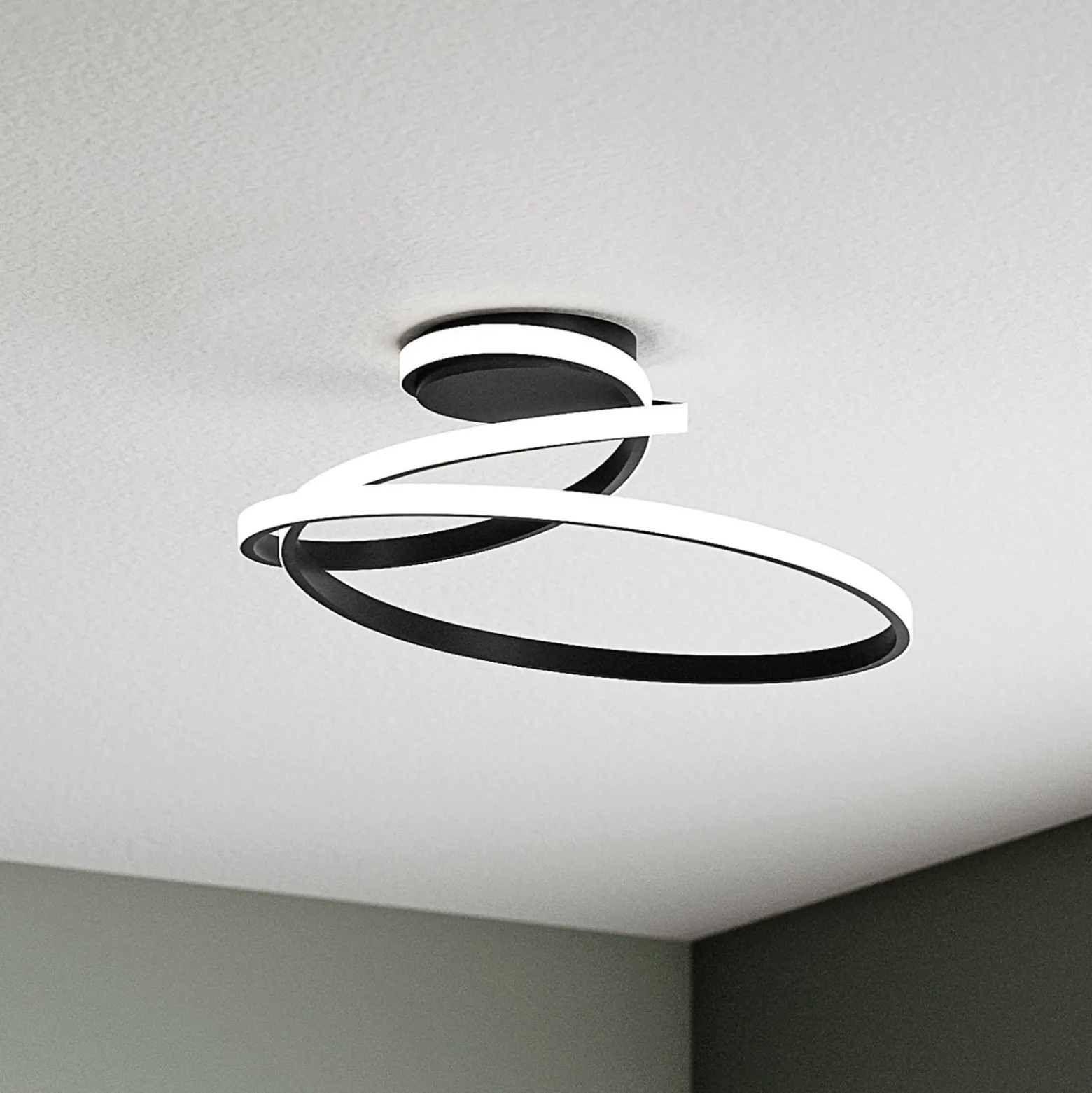 LED-kattovalaisin COASTER, musta, pituus 50 cm, metalli, CCT