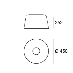 LED-kattovalaisin Delfi_S, valkoinen, Ø 45 cm, metalli