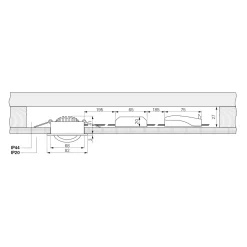 LED-kattovalaisin Dione, IP44, 4 000 K, valkoinen, himmennettävä