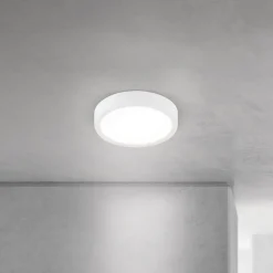 LED-kattovalaisin Disc, valkoinen Ø 14 cm, CCT, metalli/muovi