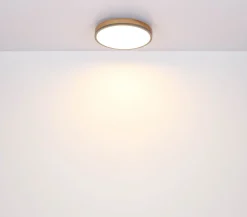 LED-kattovalaisin Doro, Ø 45 cm, tumma grafiitti/puu, puu, CCT