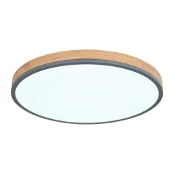 LED-kattovalaisin Doro, Ø 60 cm, tumma grafiitti/puu, puu, CCT