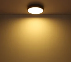 LED-kattovalaisin Doro, Ø 60 cm, tumma grafiitti/puu, puu, CCT