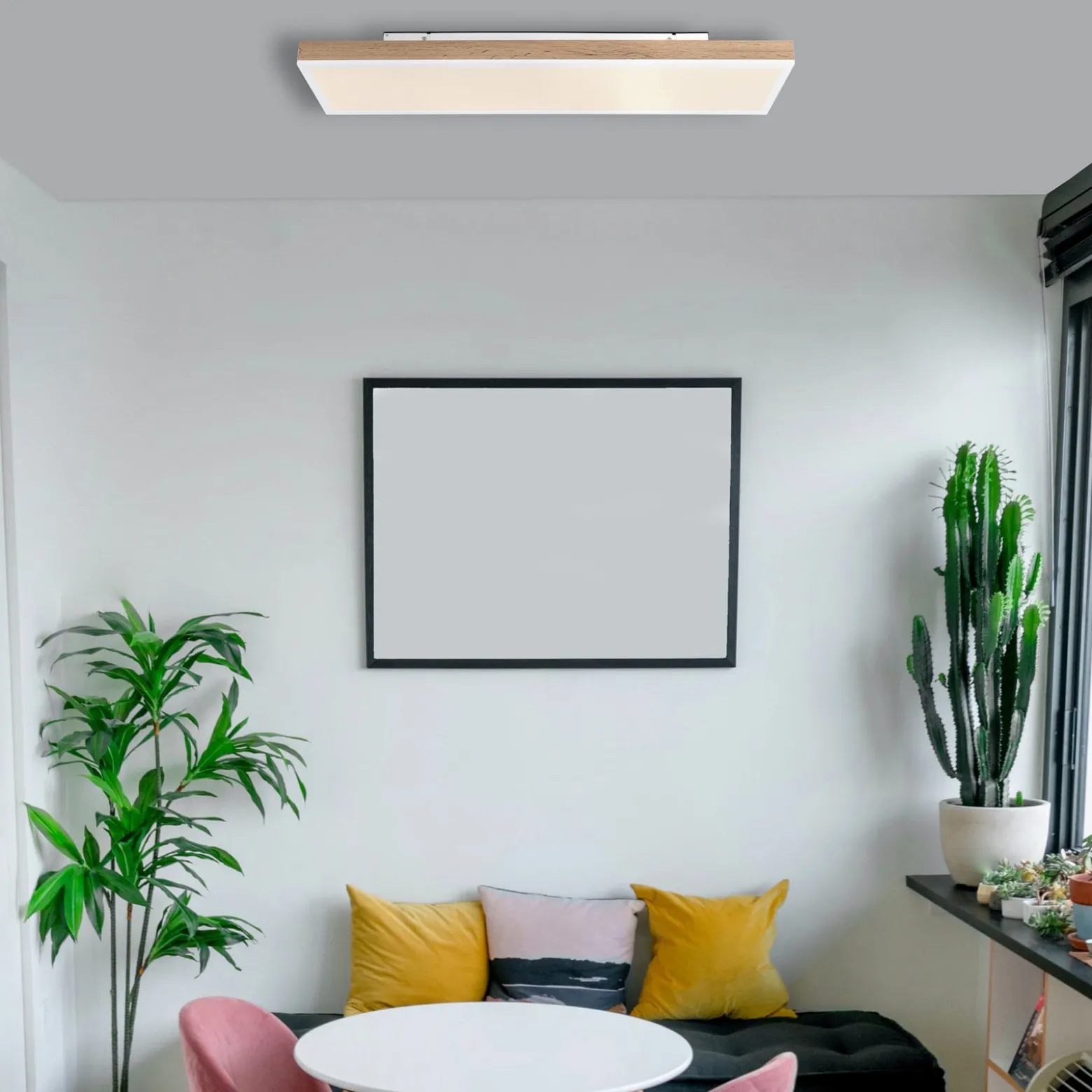 LED-kattovalaisin Doro, pituus 80 cm, tumma puu, puu, CCT