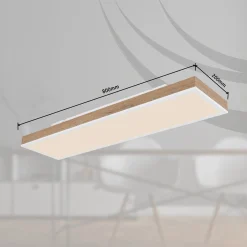 LED-kattovalaisin Doro, pituus 80 cm, tumma puu, puu, CCT