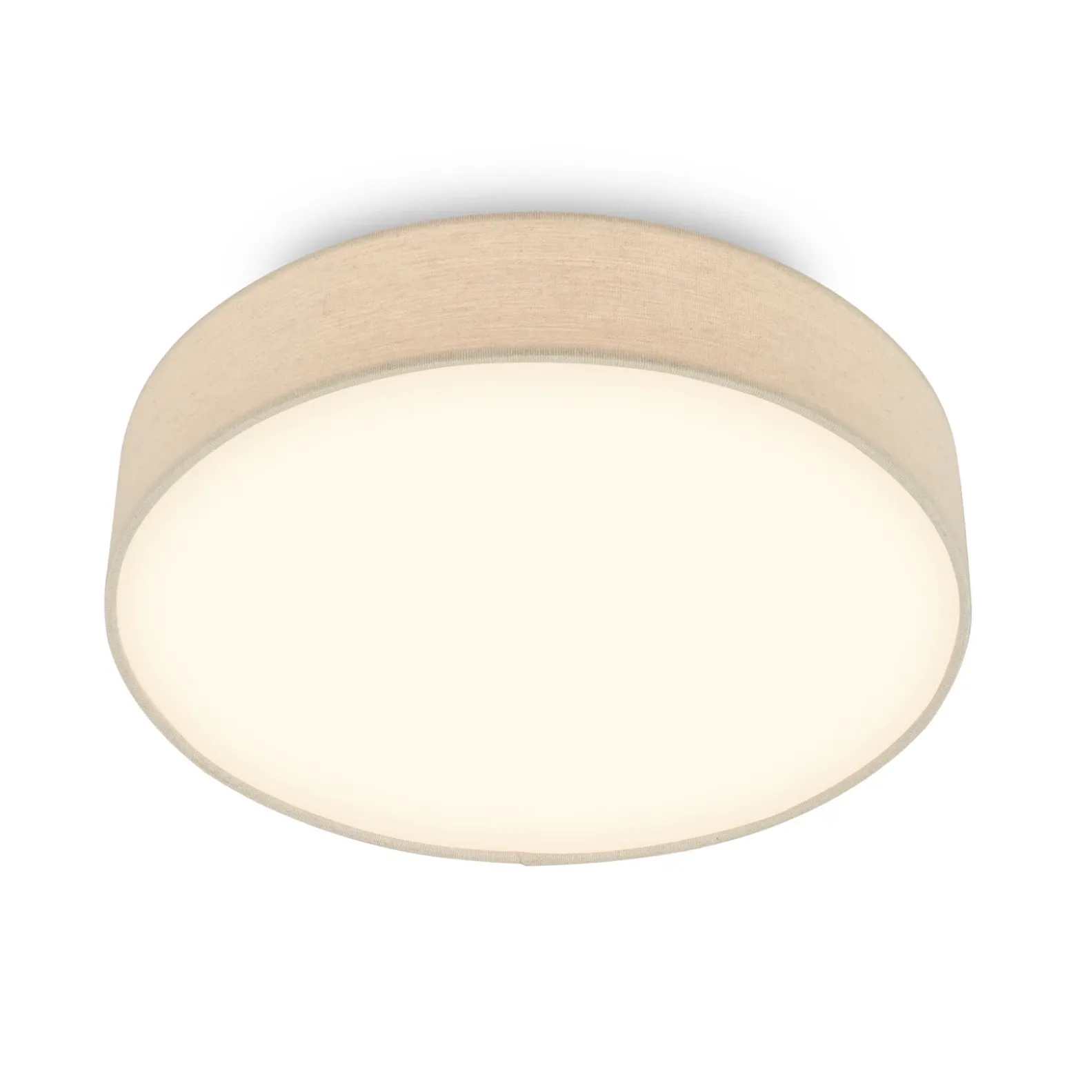 LED-kattovalaisin Duck, beige, halkaisija 38 cm, tekstiili, 3000 K