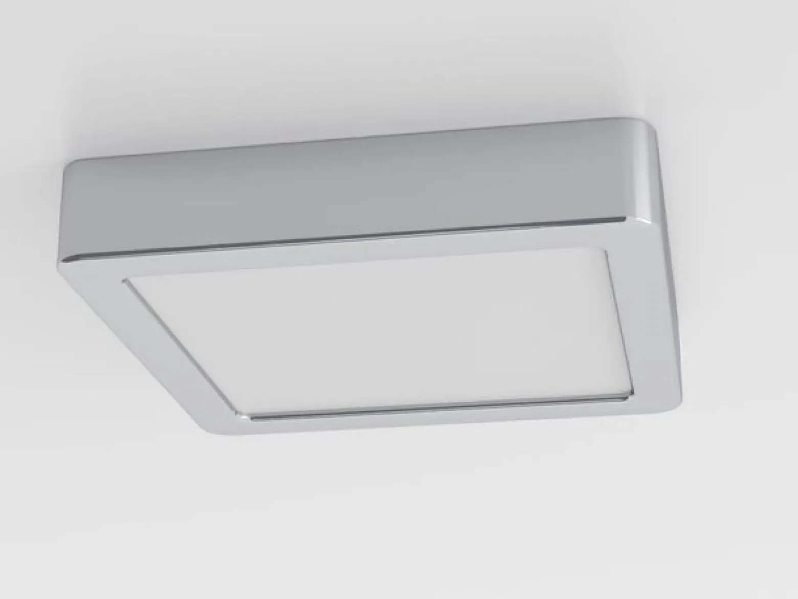 LED kattovalaisin Fueva 5 IP44 3000K kromi 16x16cm 16x16cm