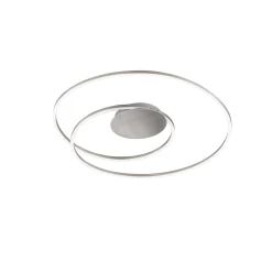 LED-kattovalaisin HOLY, nikkeli, Ø 49 cm, kaukosäädin, CCT