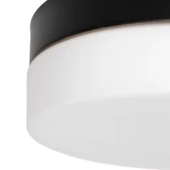 LED-kattovalaisin Ikaro musta, Ø 18 cm, metallia, muovia