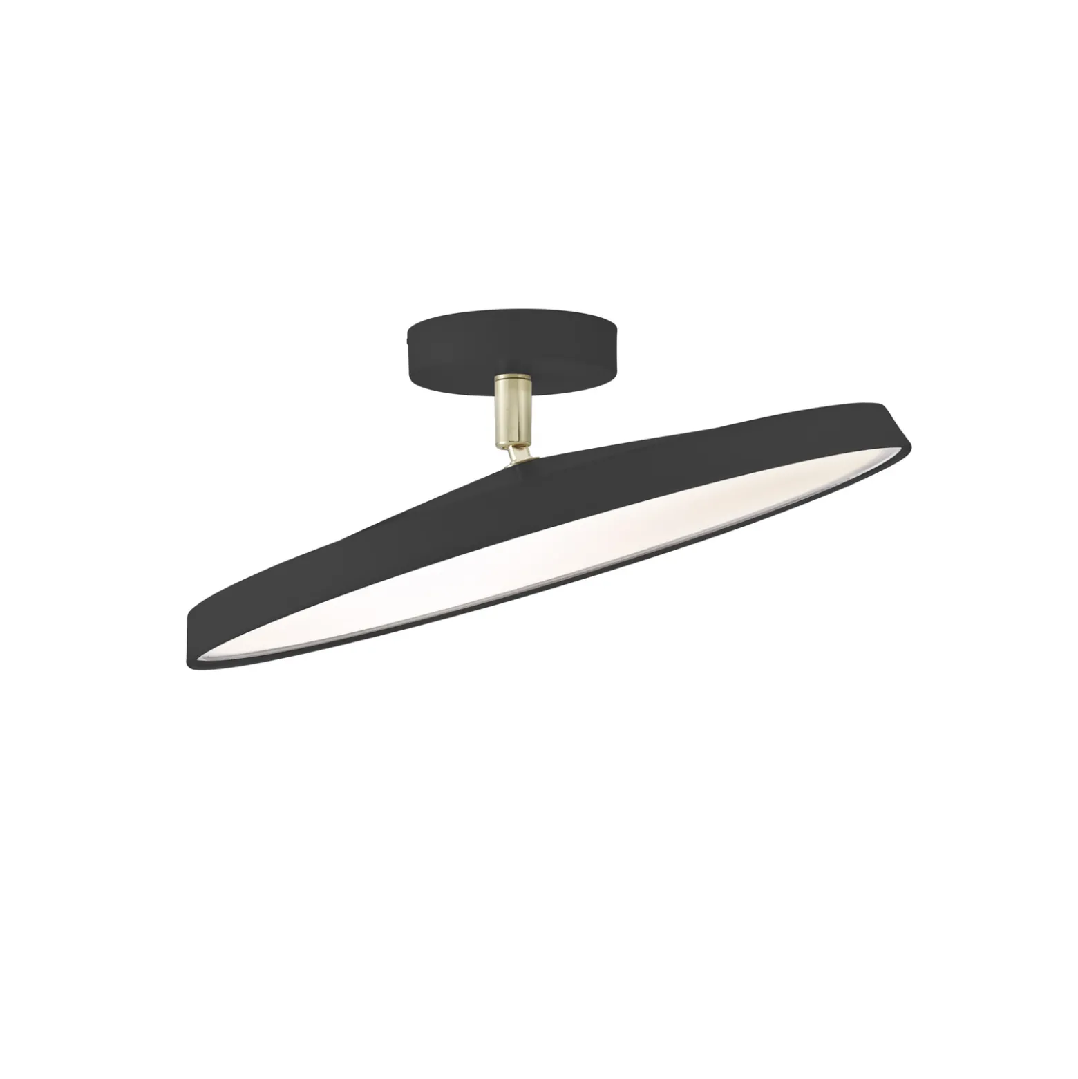 LED-kattovalaisin Kaito 2 Pro, Ø 40 cm, musta, välimatka