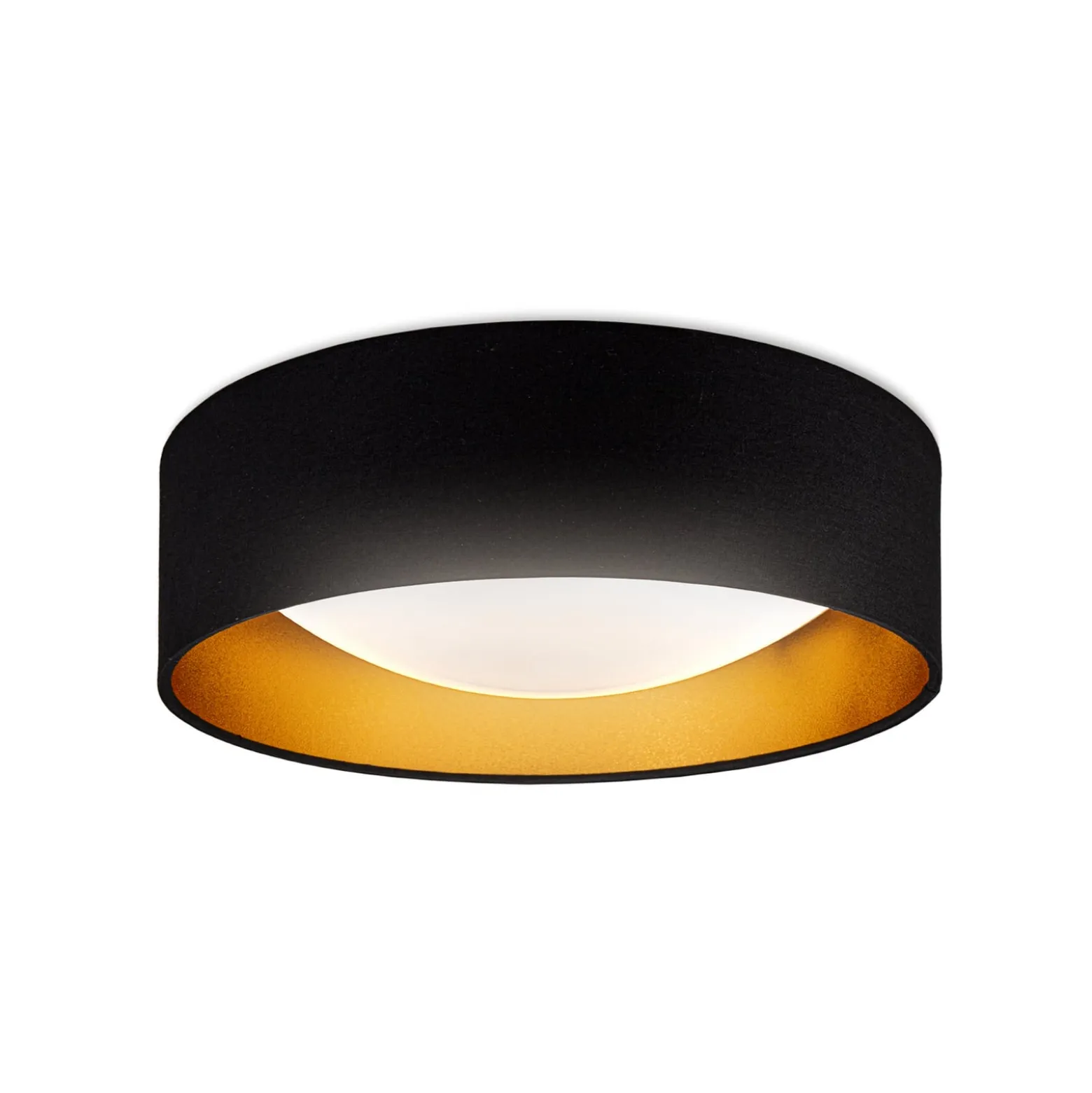LED-kattovalaisin Kari, musta/kultainen, tekstiili, 4 000 K