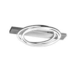 LED-kattovalaisin Kiku, pituus 76 cm, alumiinivärinen, metalli