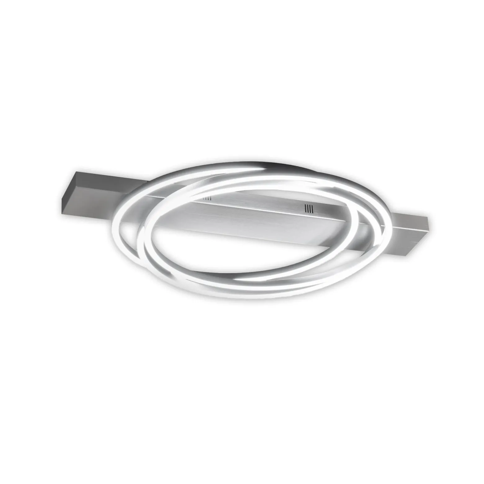LED-kattovalaisin Kiku, pituus 76 cm, alumiinivärinen, metalli