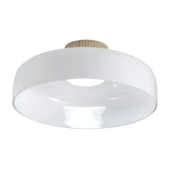 LED-kattovalaisin Lunar, valkoinen, lasi, Ø 42 cm, CCT, himmennettävä