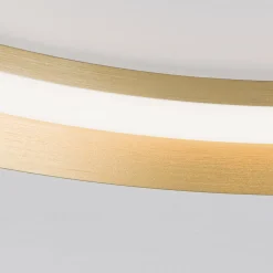 LED-kattovalaisin Manta, Ø 60 cm, kullanvärinen, alumiini, ylös/alasvalo