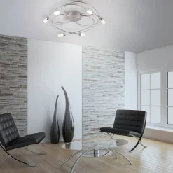 LED-kattovalaisin Nelia, 6 lamppuinen 60cm teräs