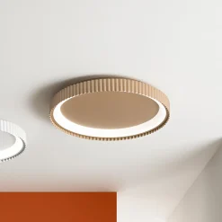 LED-kattovalaisin Niike, kullanvärinen, Ø 50 cm, metalli, CCT