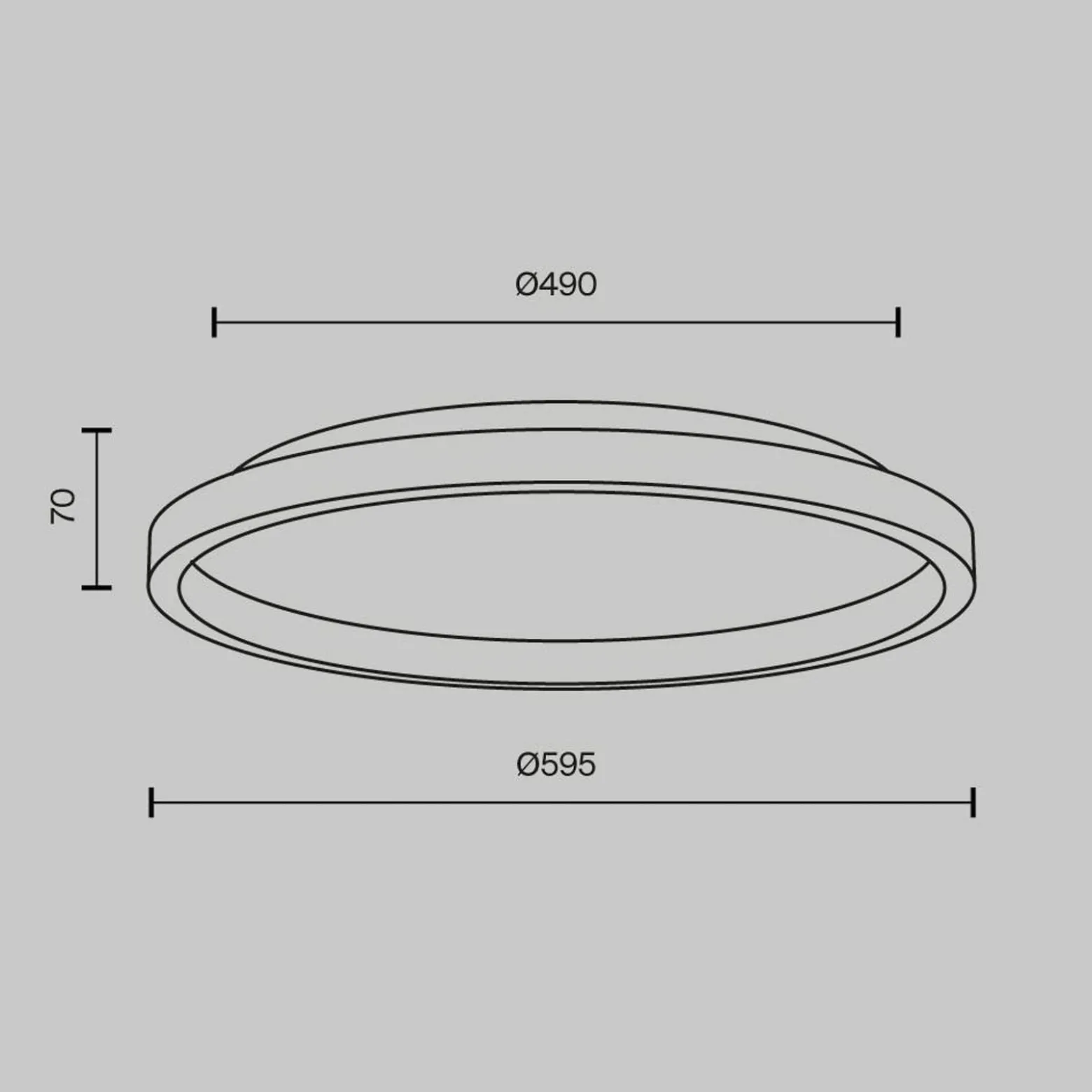 LED-kattovalaisin Orign, Ø 60 cm, musta, metalli/kivi