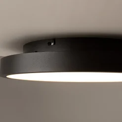 LED-kattovalaisin Orign, Ø 60 cm, musta, metalli/kivi