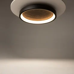 LED-kattovalaisin Orign, Ø 60 cm, musta, metalli/kivi