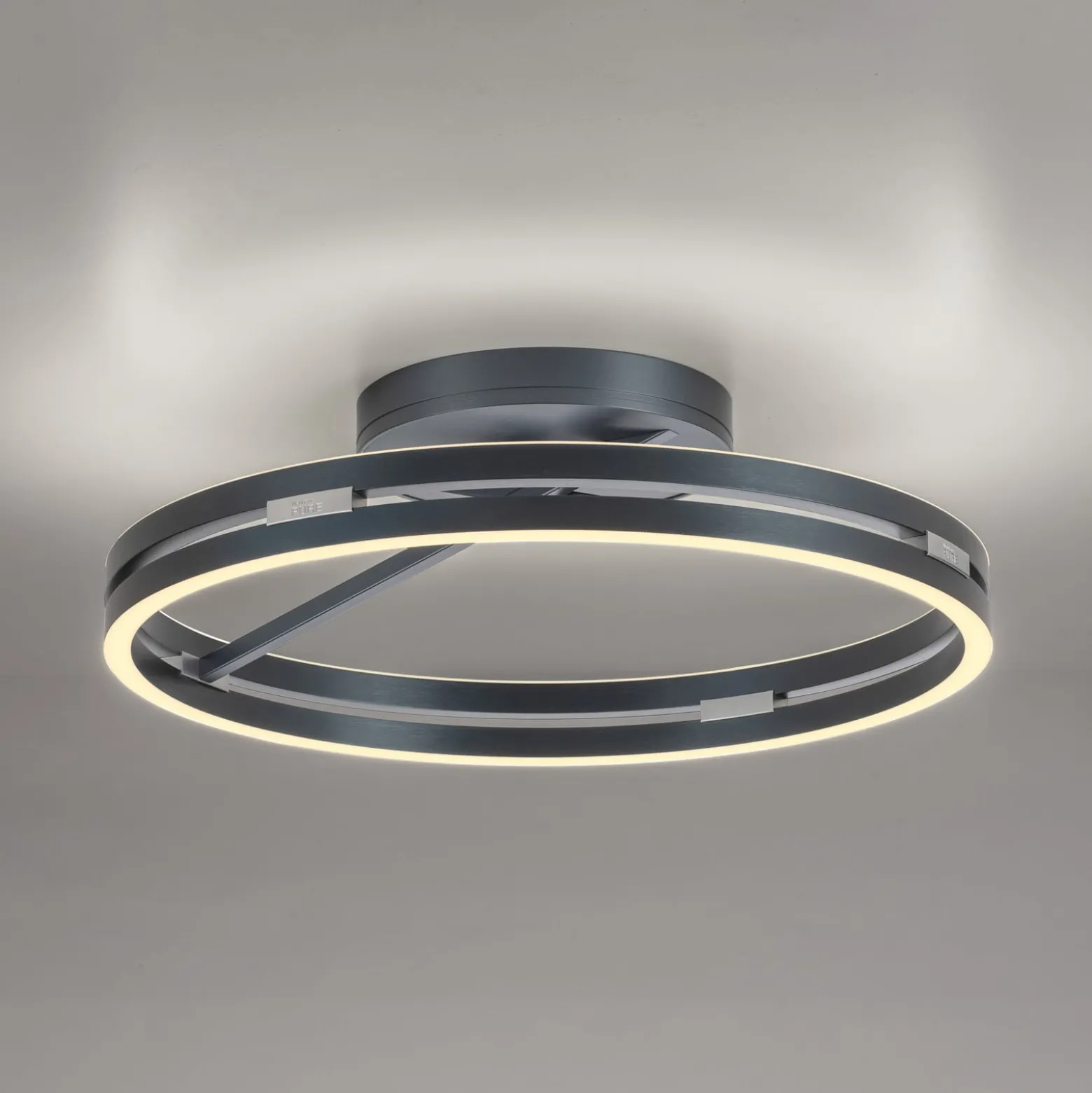 LED-kattovalaisin PURE Loop, mystic grey, Ø 60 cm, CCT