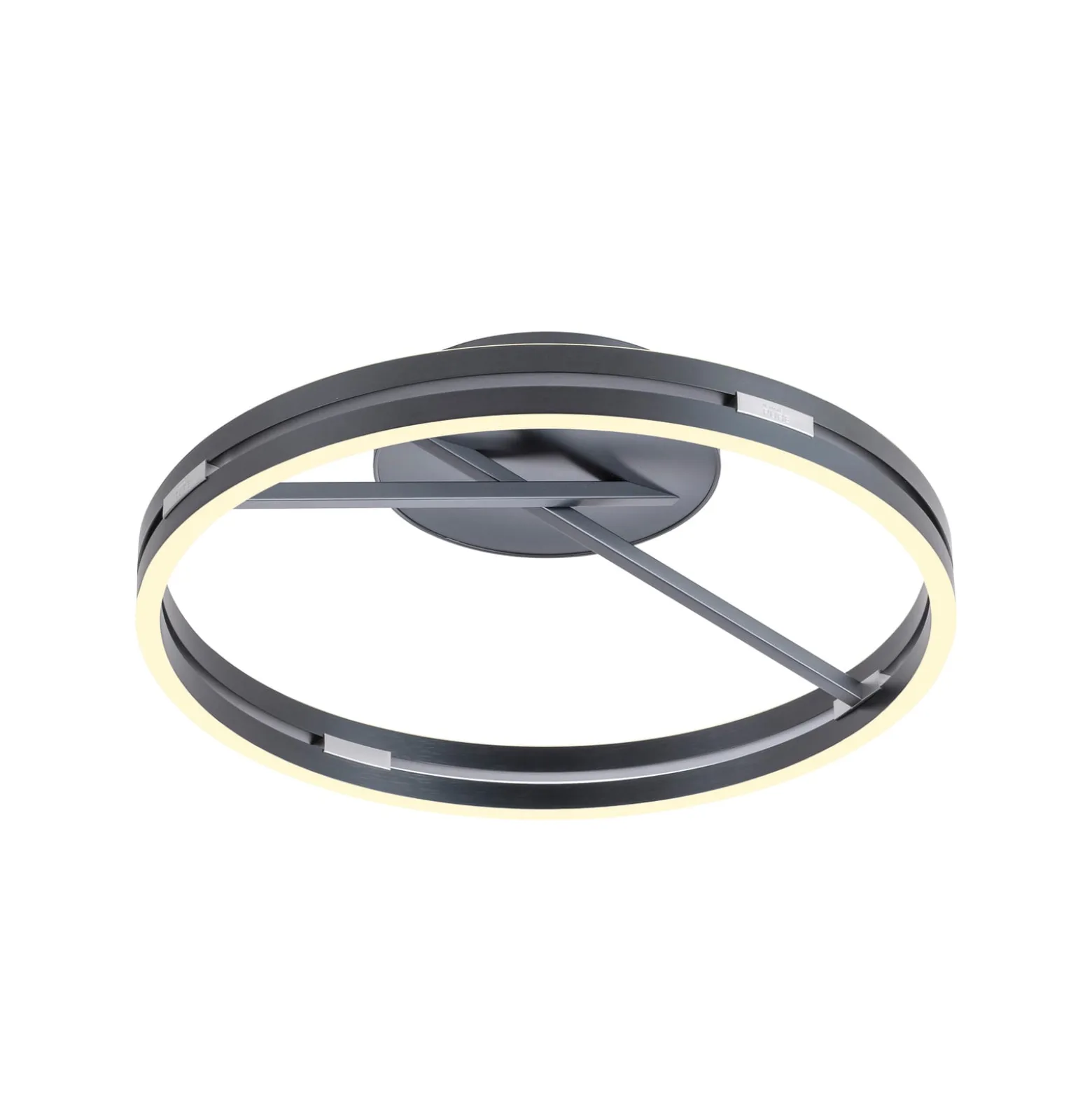LED-kattovalaisin PURE Loop, mystic grey, Ø 60 cm, CCT