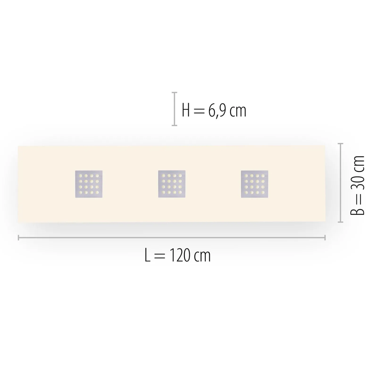 LED-kattovalaisin PURE Neo, 120 cm, alumiini, CCT, kaukosäädin