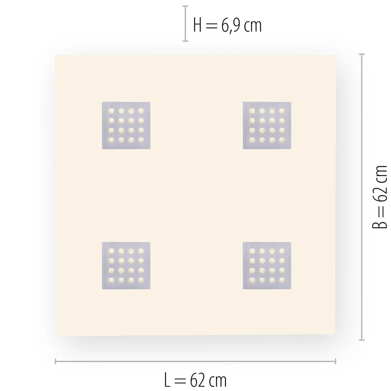 LED-kattovalaisin PURE Neo, 62 cm, alumiini, CCT, kaukosäädin