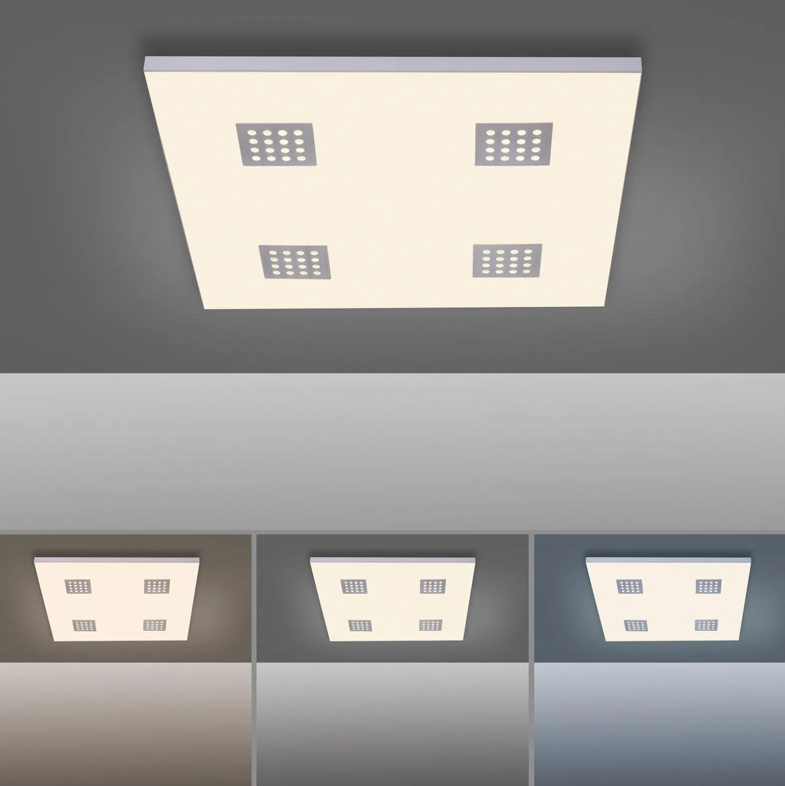 LED-kattovalaisin PURE Neo, 62 cm, alumiini, CCT, kaukosäädin