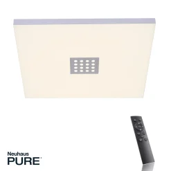 LED-kattovalaisin PURE Neo, 45 cm, alumiini, CCT, kaukosäädin