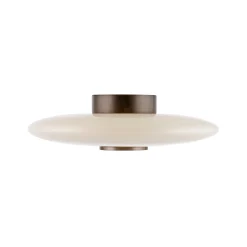 LED-kattovalaisin PURE Vitrum, ruskea/opaali, lasi/alumiini, halkaisija 45 cm