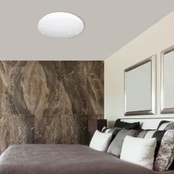 LED-kattovalaisin Reva Star, Ø 50 cm, valkoinen, muovia