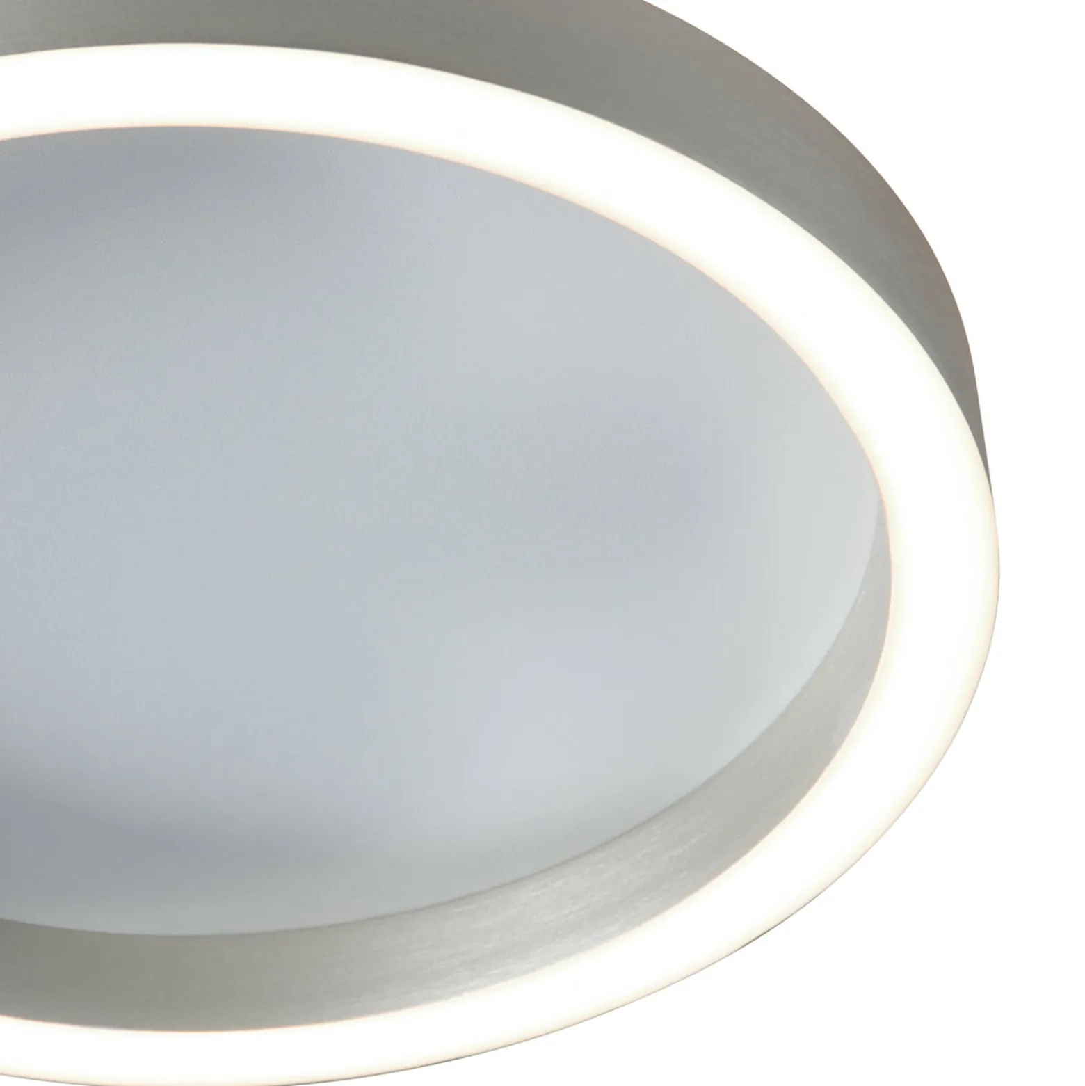 LED-kattovalaisin Ringlux teräsharmaa, Ø 30 cm, metalli, 2700 K