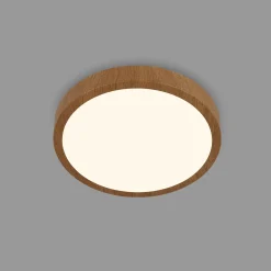 LED-kattovalaisin Runa Wood wood look 3000 K Ø38cm Ø38cm