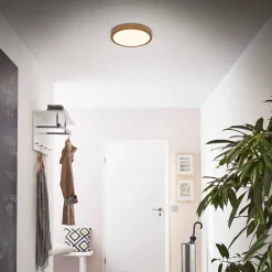 LED-kattovalaisin Runa Wood wood look 3000 K Ø28cm Ø28cm