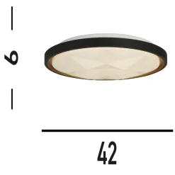 LED kattovalaisin Satellite musta Ø 42cm teräs kaukosäädin