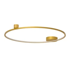 LED-kattovalaisin Saturno, kulta, Ø 80 cm, metalli, 4 000 K